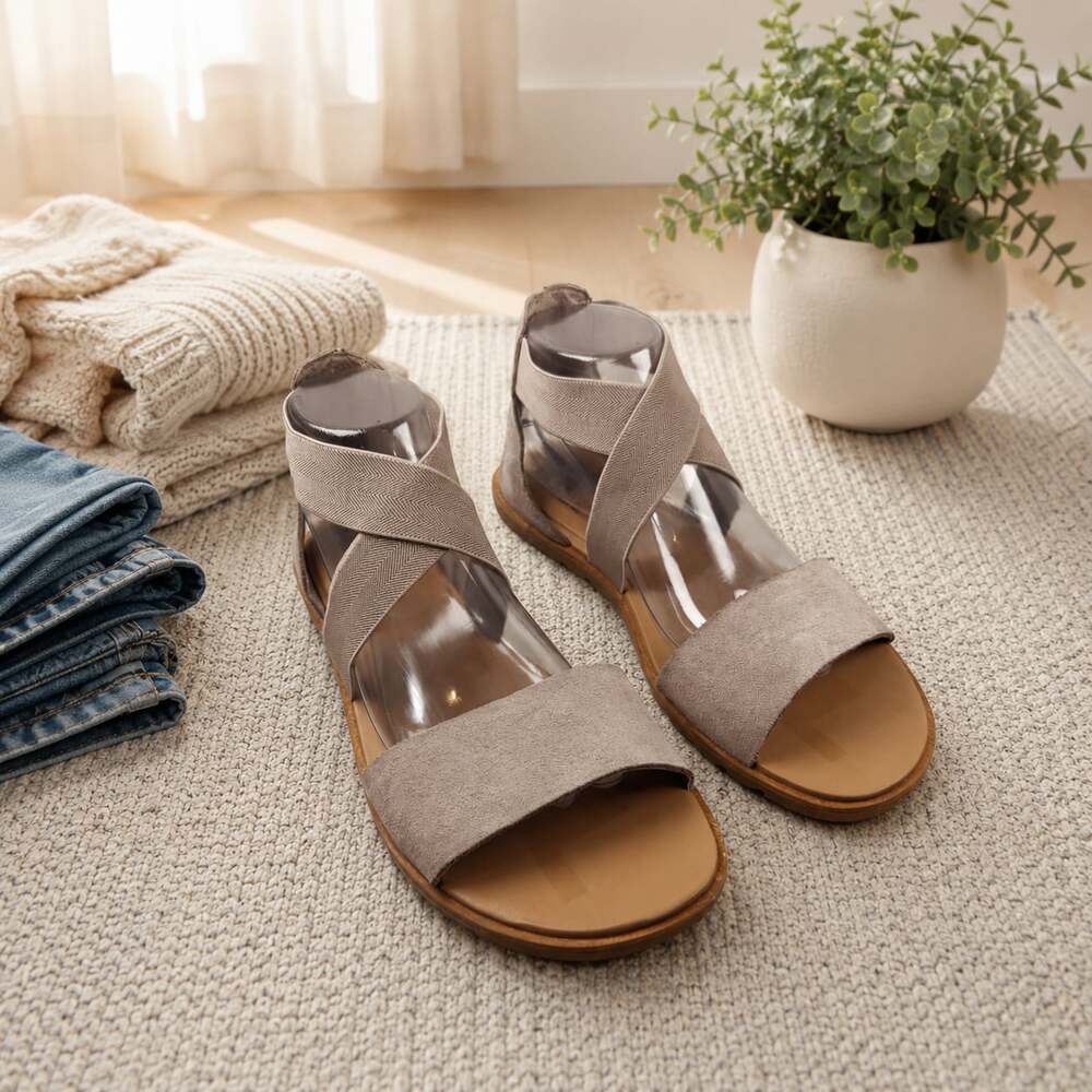 Sorel Ella II Blush Elastic Strap Comfort Sandals Size 10.5